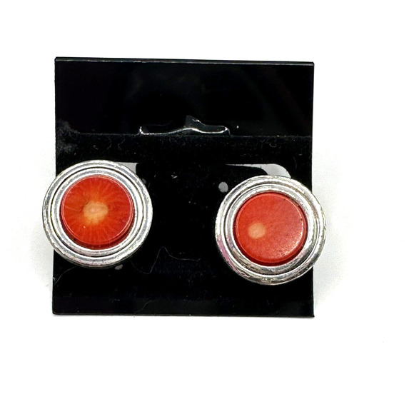 Ralph Lauren Clip On Earrings Lot of 4 Silver & Gold Toned Vintage Mix Signed - Picture 7 of 10